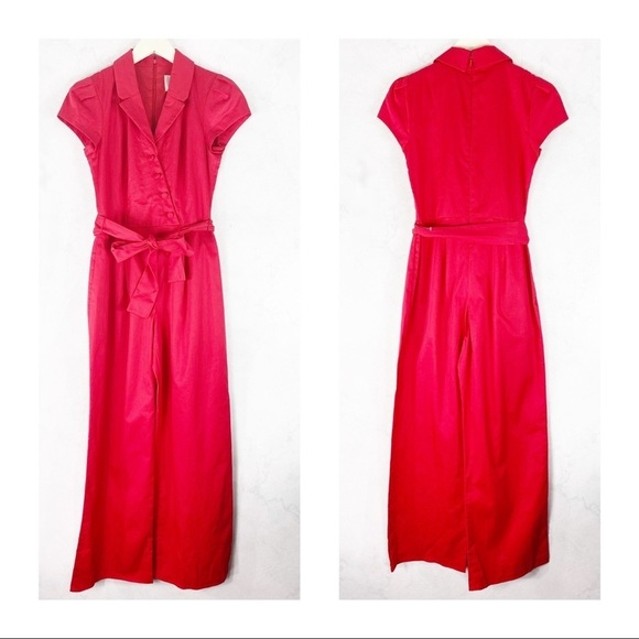 [Gal Meets Glam]  Bold Red Jumpsuit - Picture 6 of 8